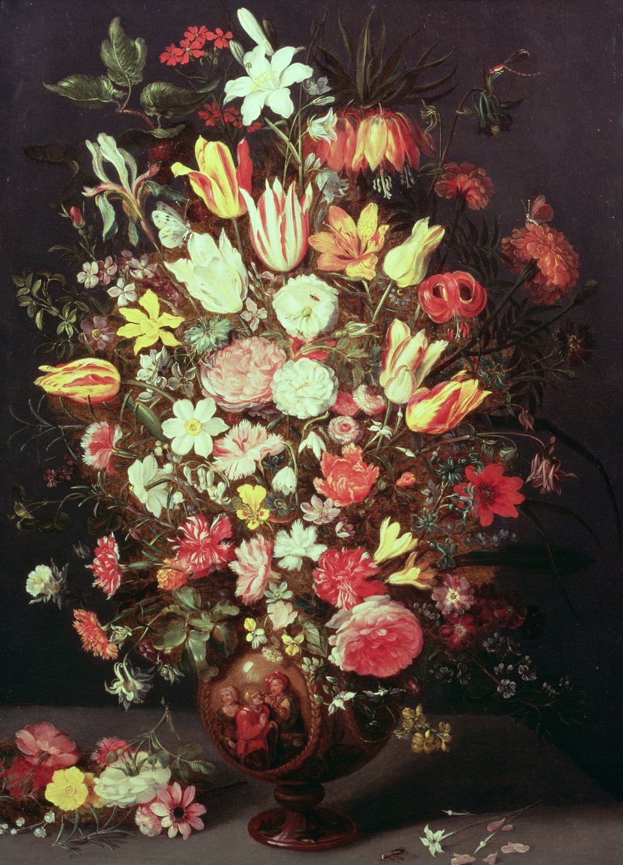 Blommor i en vas av Phillipe de Marlier