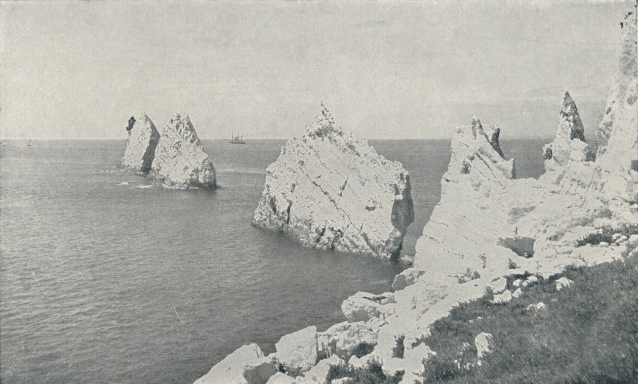 The Needles, 1910 av Photochrom Co Ltd of London