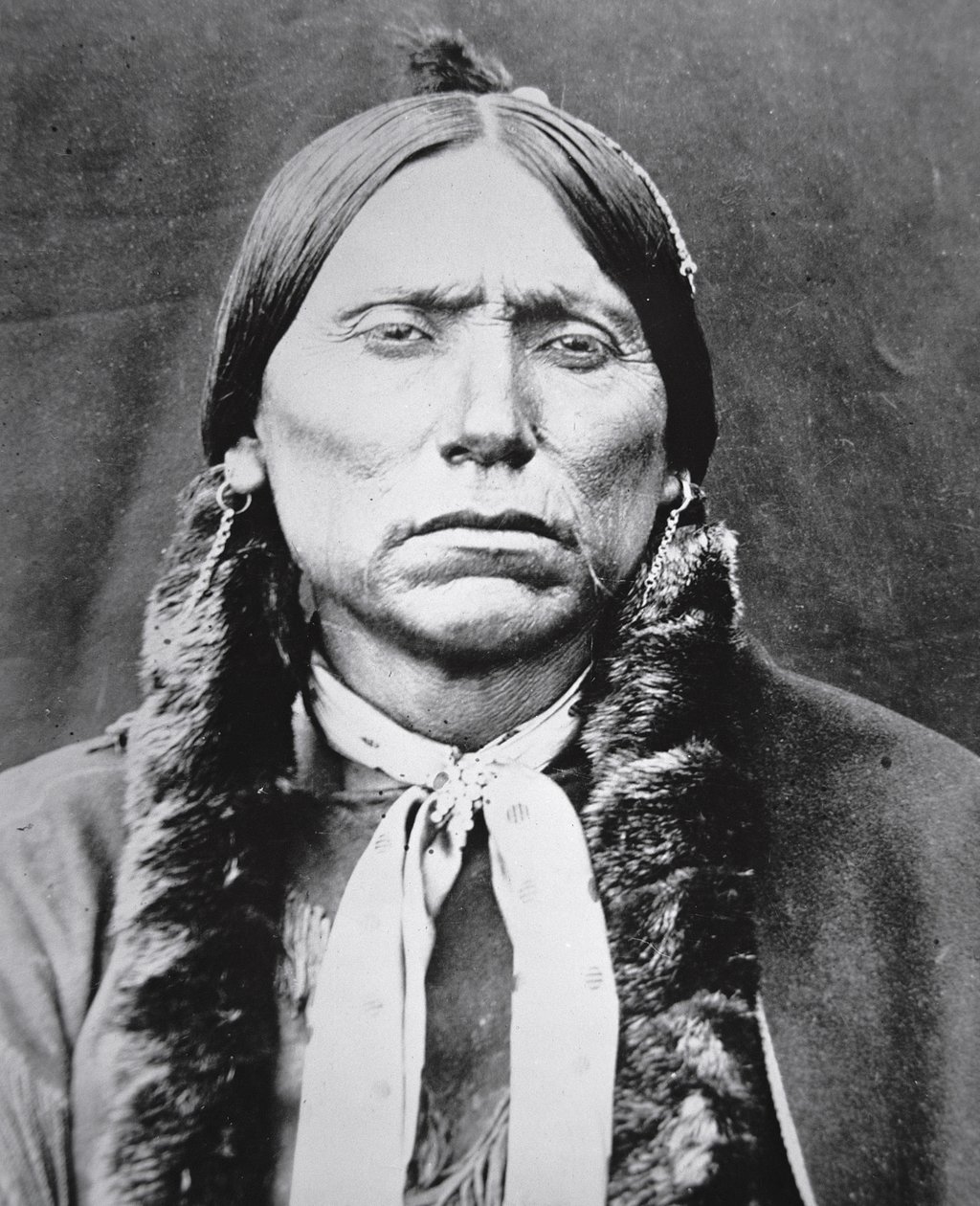 Quanah Parker (ca 1845-1911) (s/v foto) av Photographer American