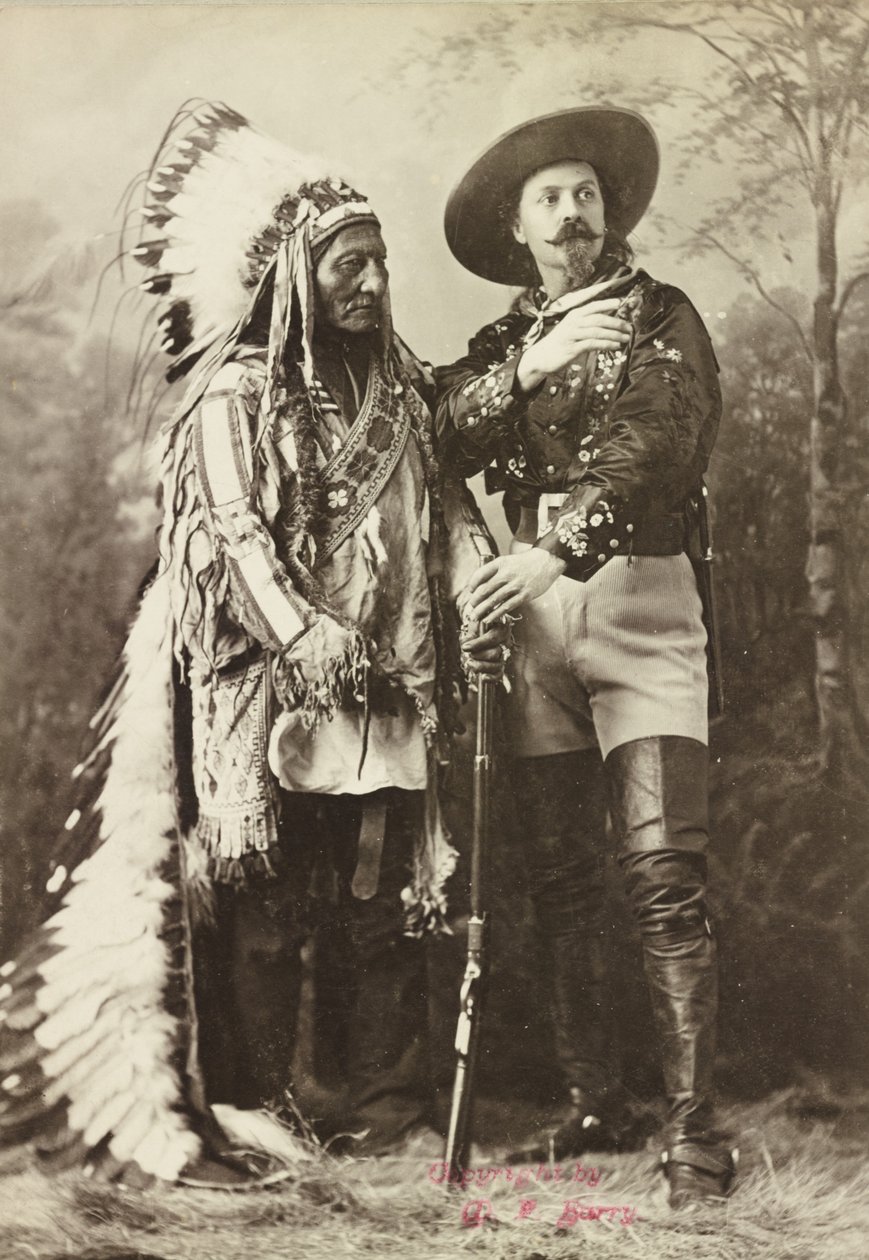 Sitting Bull och Buffalo Bill av Photographer Canadian