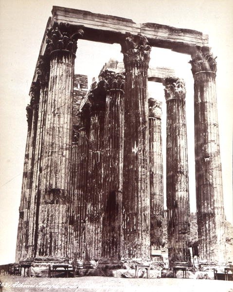 Zeus tempel i Olympia (s/v foto) av Photographer Italian