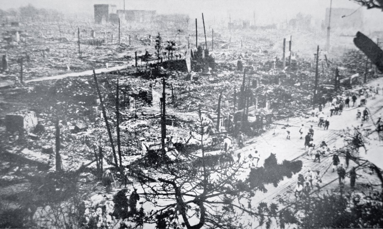 Tokyo efter jordbävningen i Kanto av Photographer Japanese