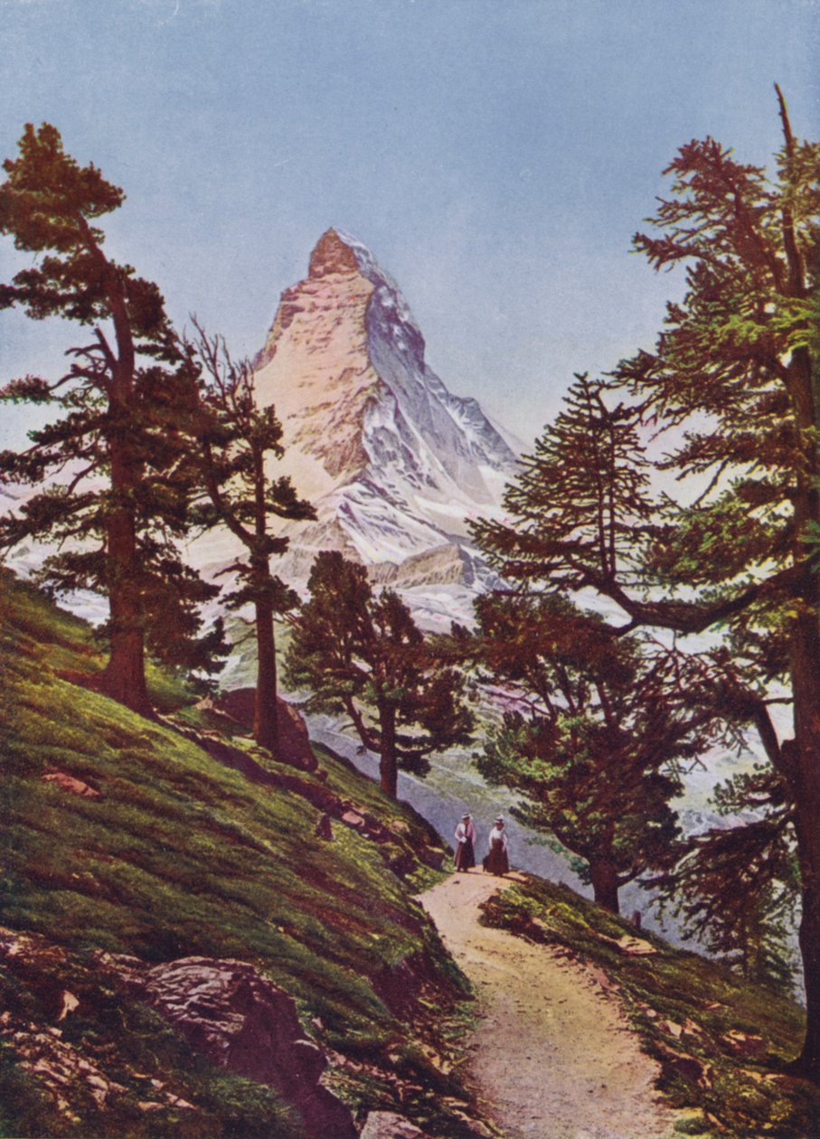 Matterhorn, Zermatt, Schweiz (färgfoto) av Photographer Swiss