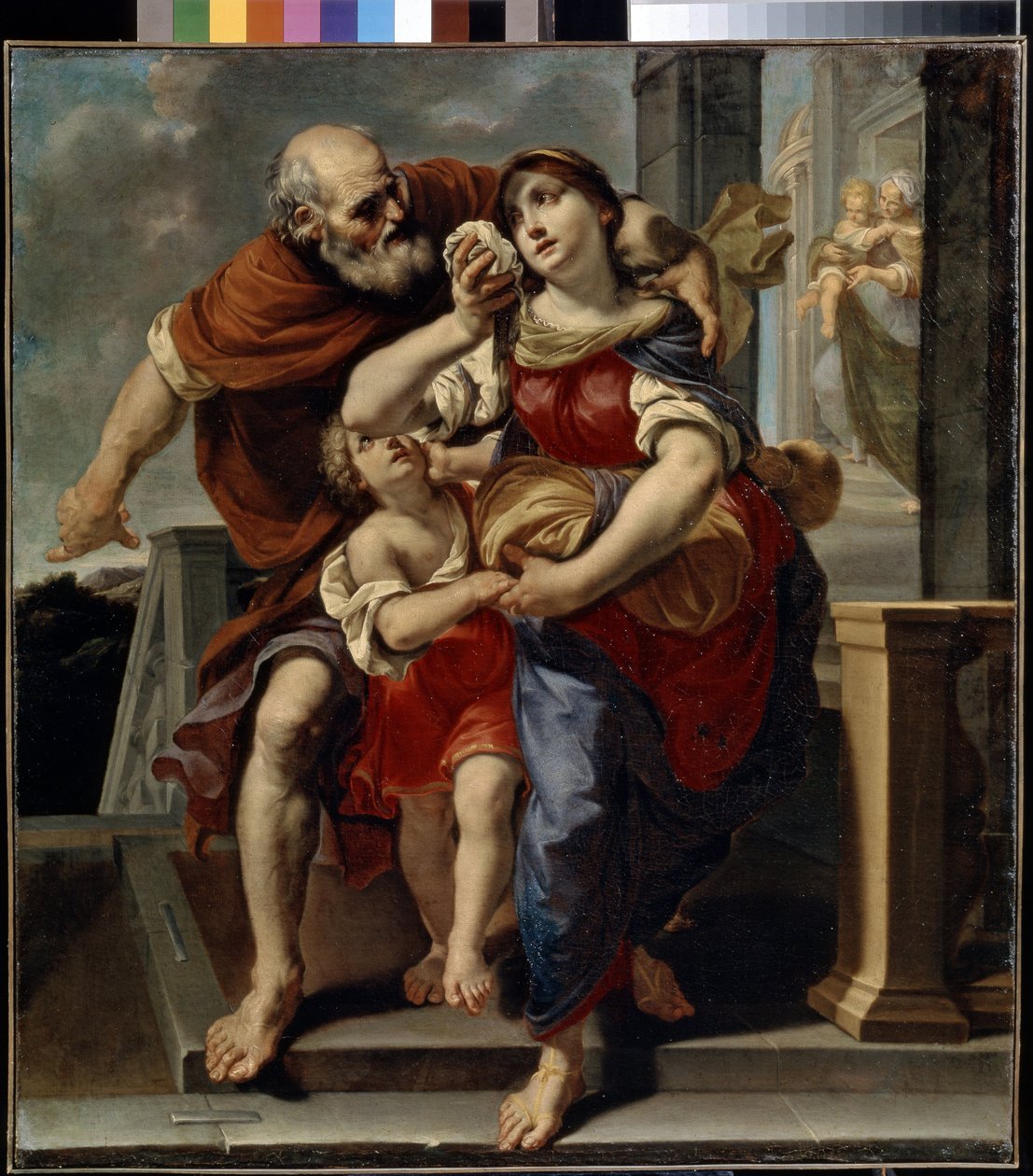 Hagar lämnar Abrahams hus av Pier Francesco Mola