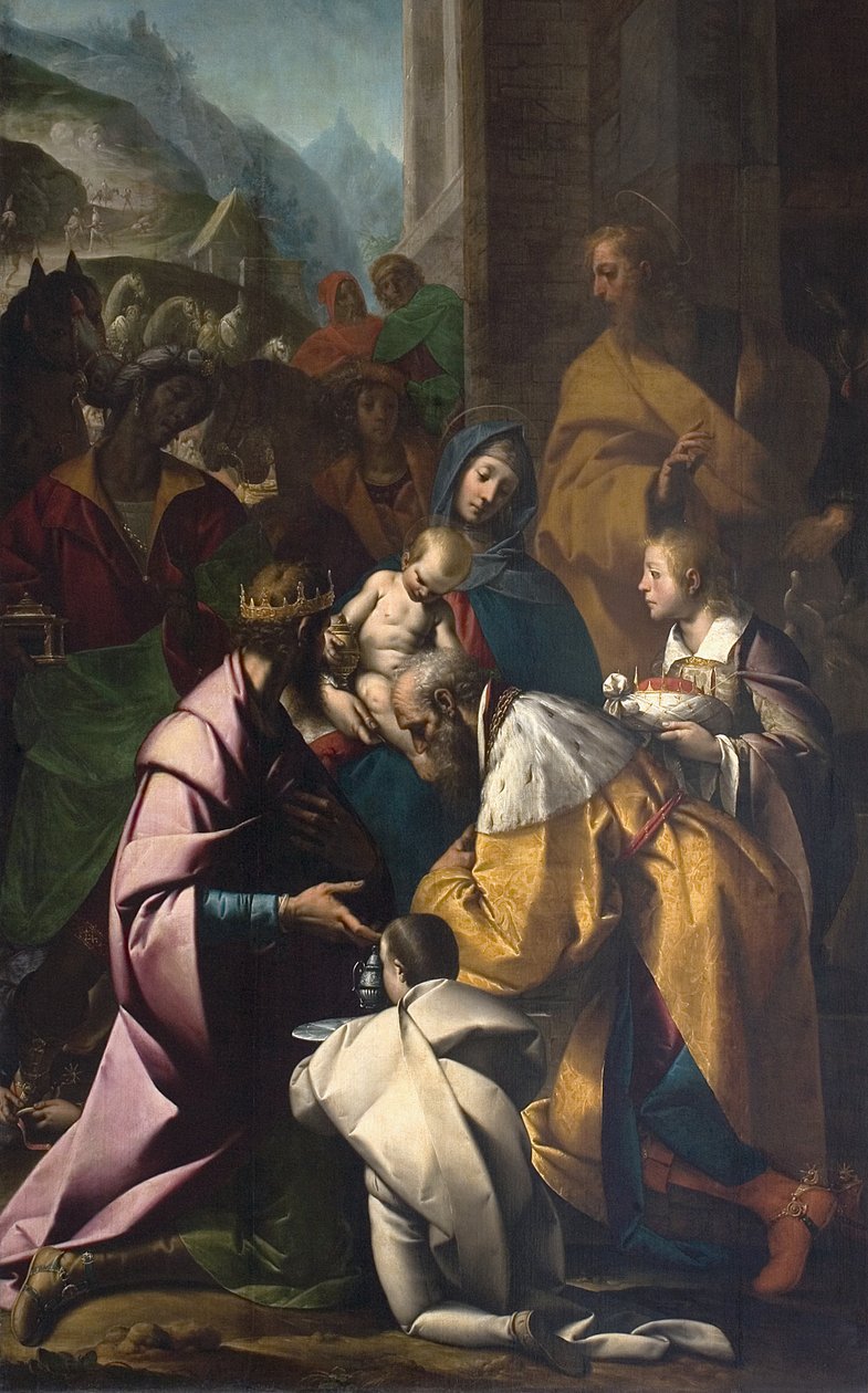 Tillbedjan av Magi av Pier Francesco Morazzone