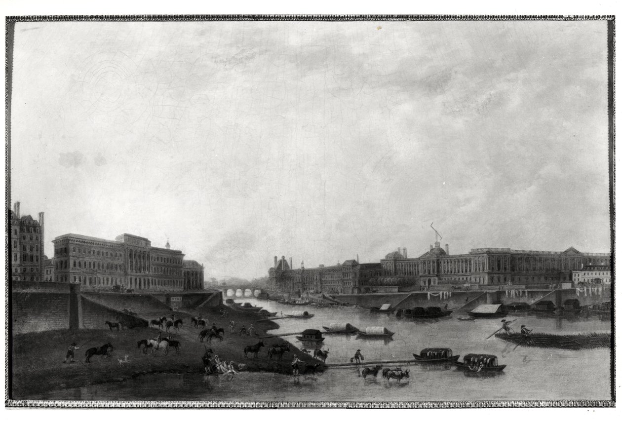 Utsikt över Paris från Pont-Neuf, ca 1800 av Pierre Antoine Demachy