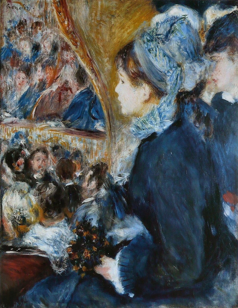 På teatern (La Premiere Sortie), 1876-7 av Pierre Auguste Renoir