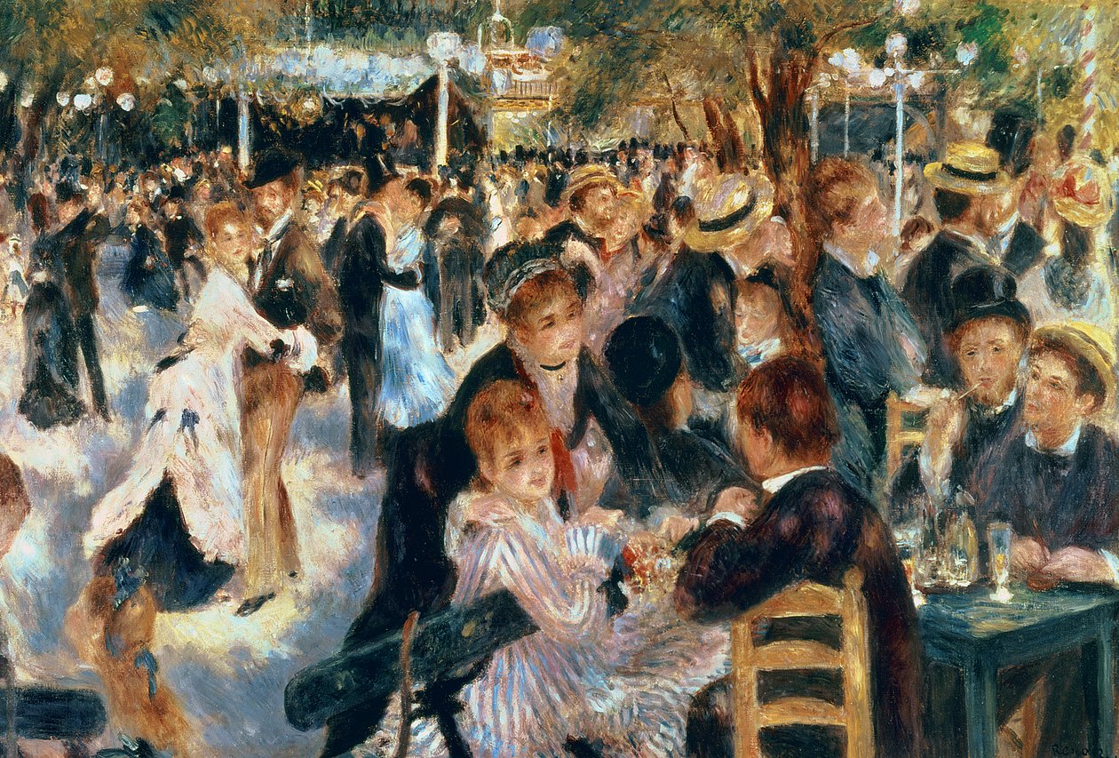 Bal på Moulin de la Galette, 1876 av Pierre Auguste Renoir