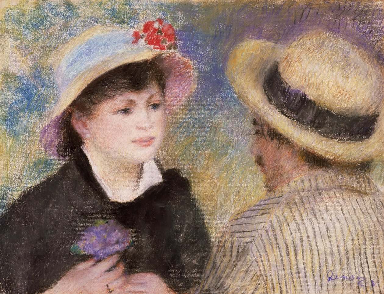 Boating Couple (said to be Aline Charigot and Renoir) av Pierre Auguste Renoir