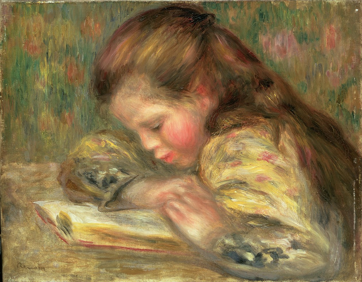 Barnläsning, c.1890 av Pierre Auguste Renoir