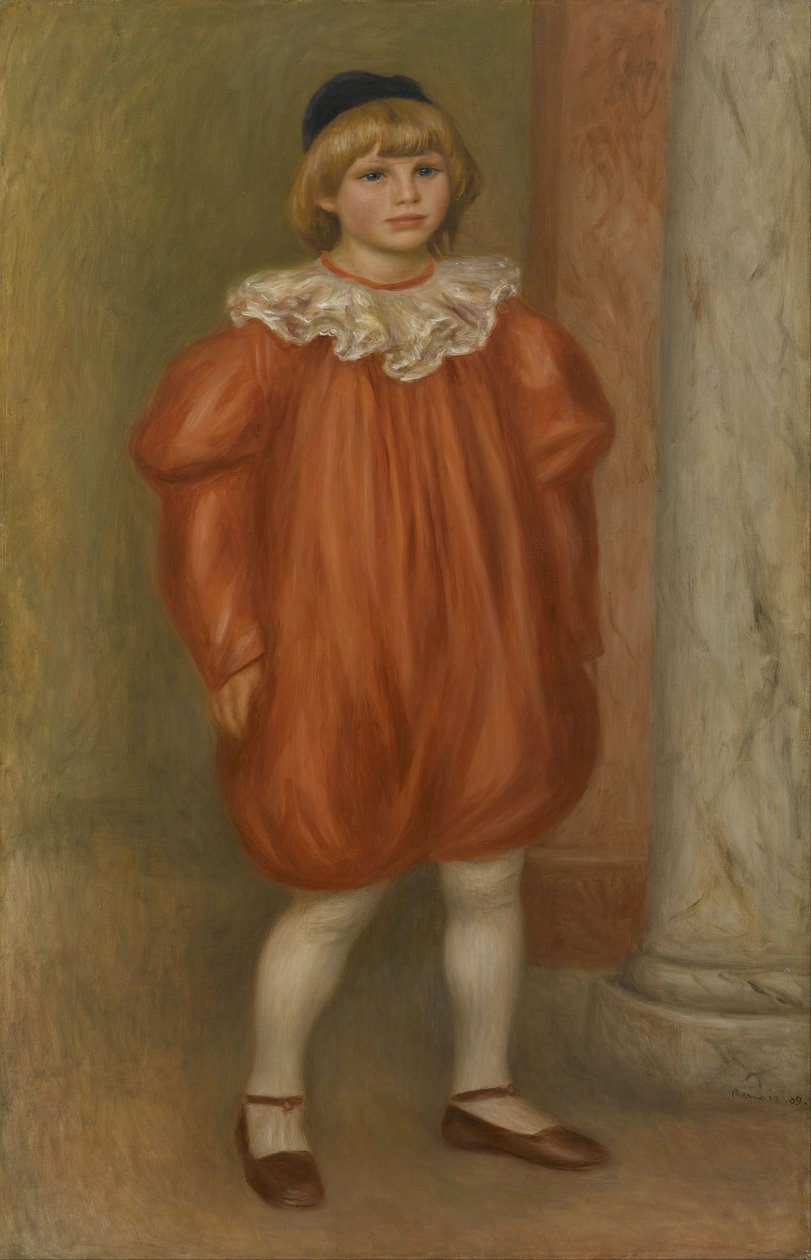 Claude Renoir in Clown Costume av Pierre Auguste Renoir