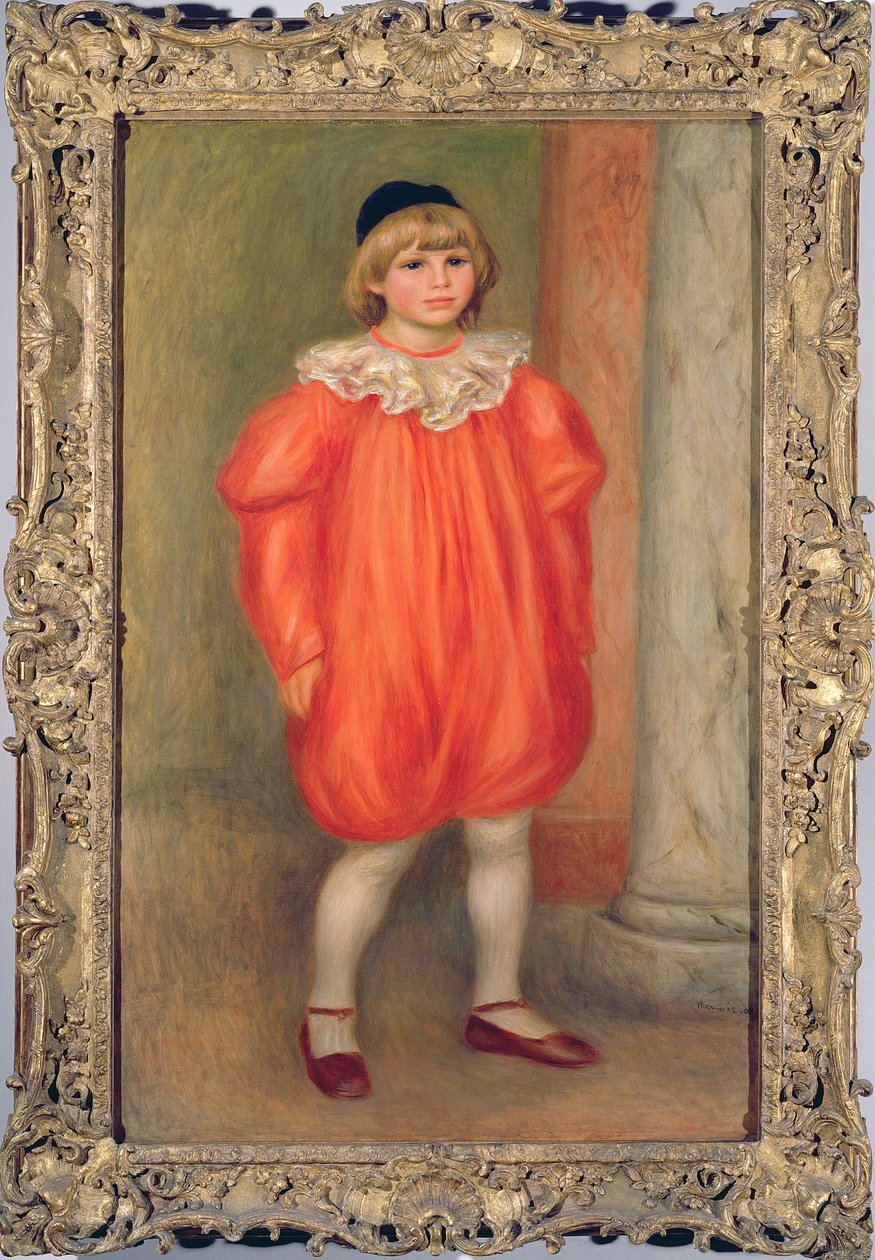 Claude Renoir i clowndräkt, 1909 (se även 869806) av Pierre Auguste Renoir