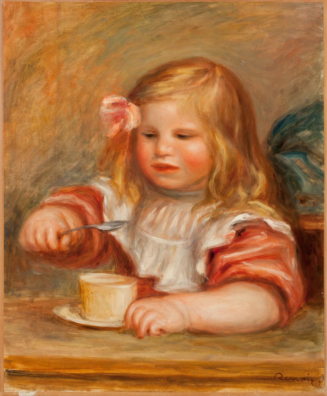 Coco som äter sin soppa av Pierre Auguste Renoir