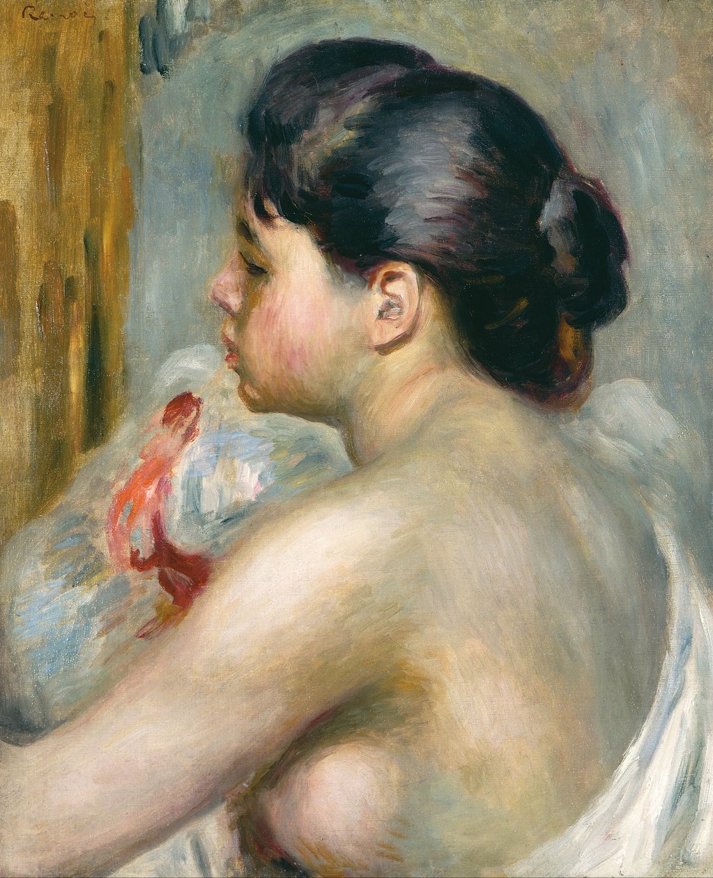 Dark-Haired Woman av Pierre Auguste Renoir