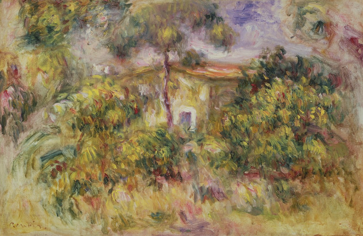 Bondgård, 1917 av Pierre Auguste Renoir