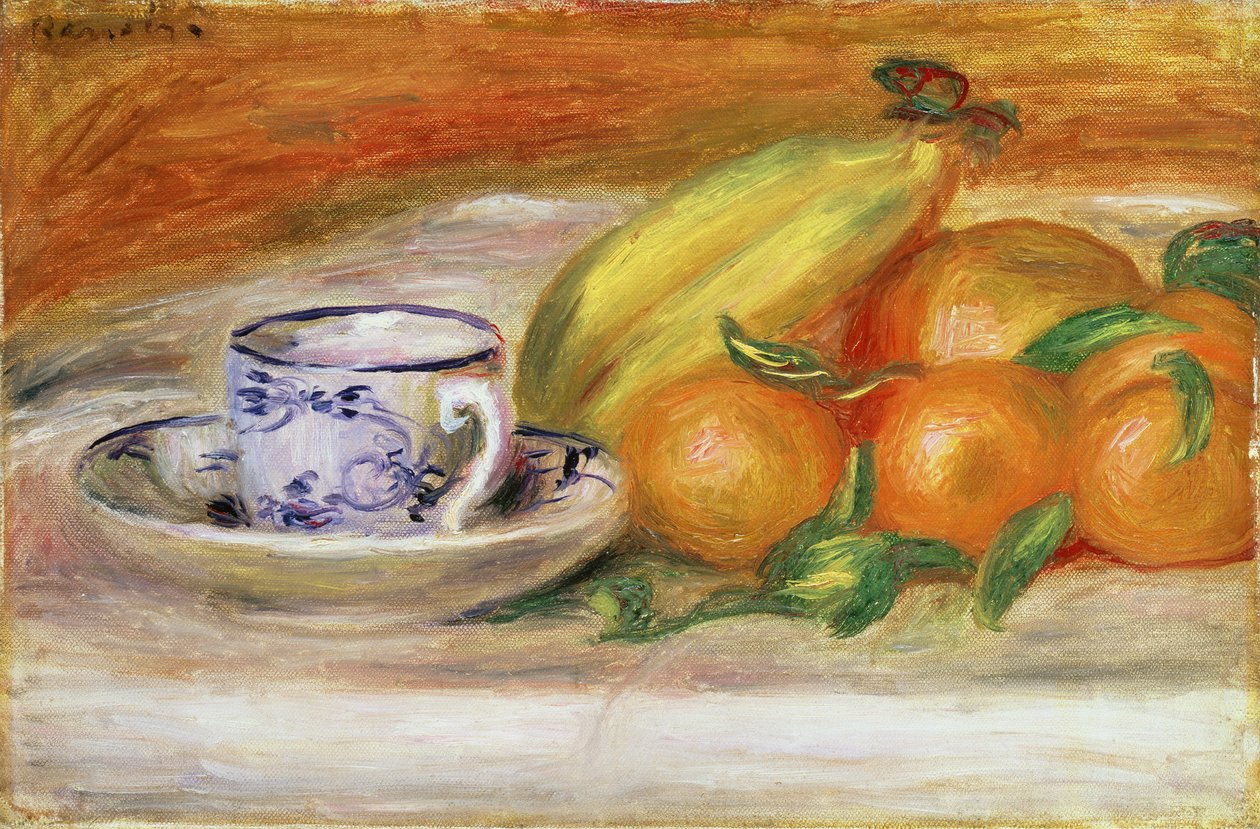 Frukt med kopp och fat, c.1913 av Pierre Auguste Renoir