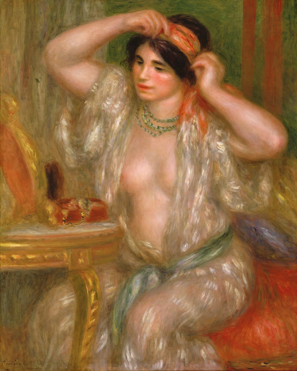 Gabrielle vid spegeln, 1910 av Pierre Auguste Renoir