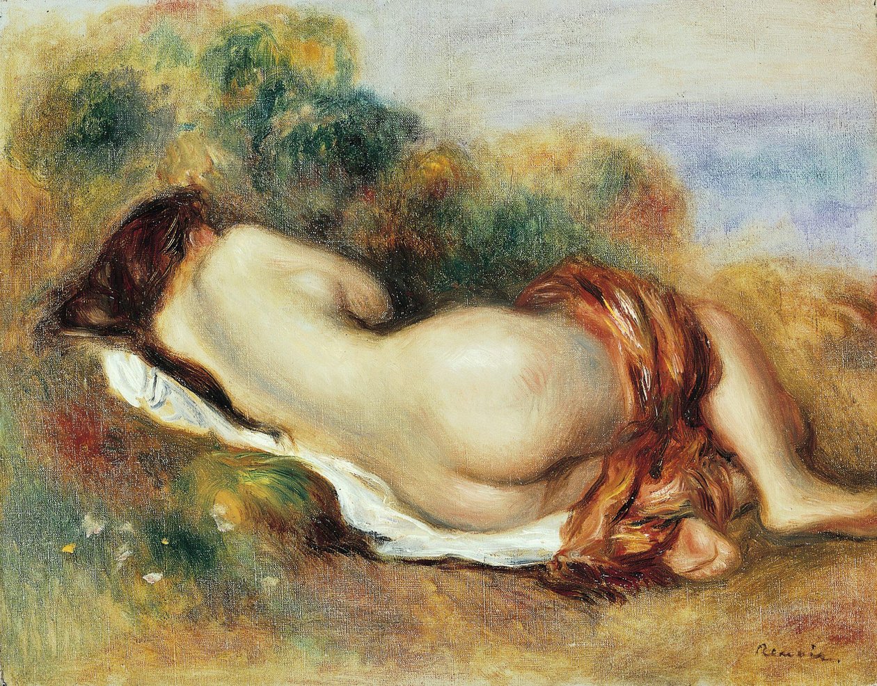 Nu couché av Pierre Auguste Renoir