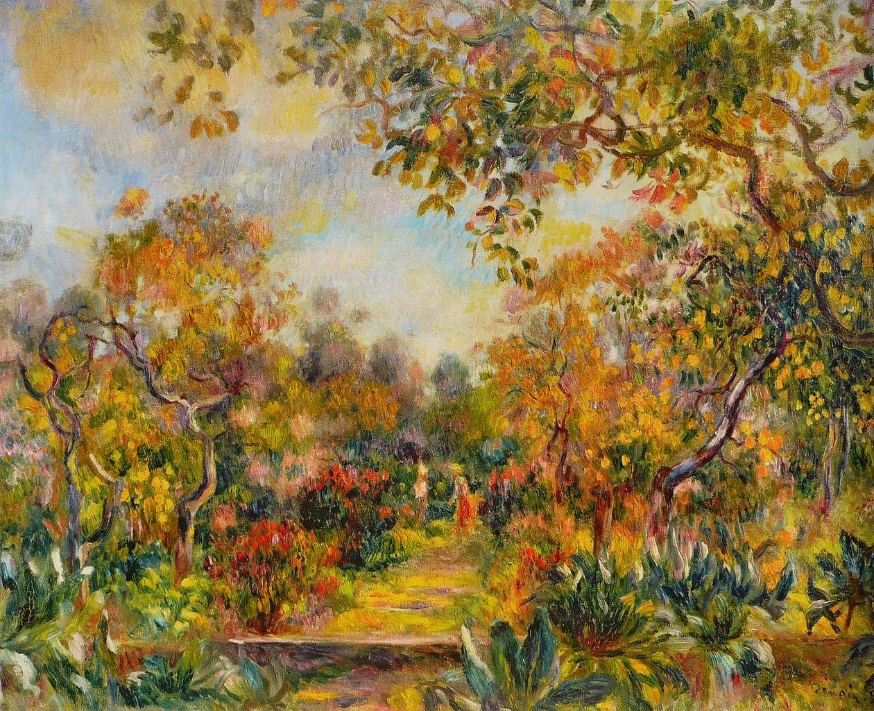 Paysage à Beaulieu av Pierre Auguste Renoir