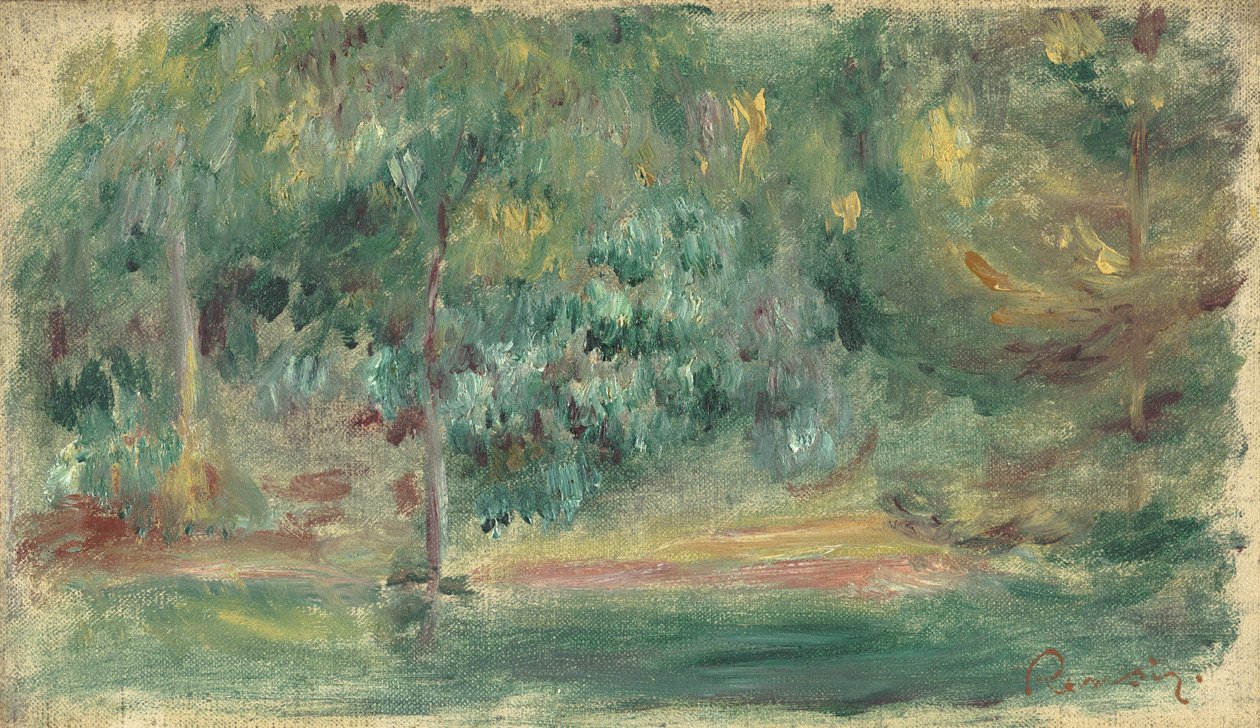 Landskap, c.1860-80 av Pierre Auguste Renoir