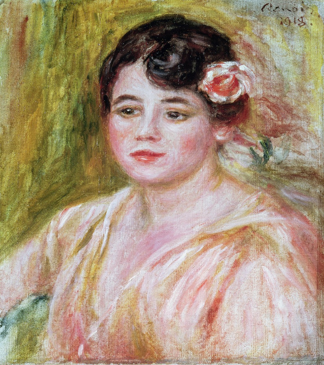 Picha ya Adele Besson, 1918 swed av Pierre Auguste Renoir