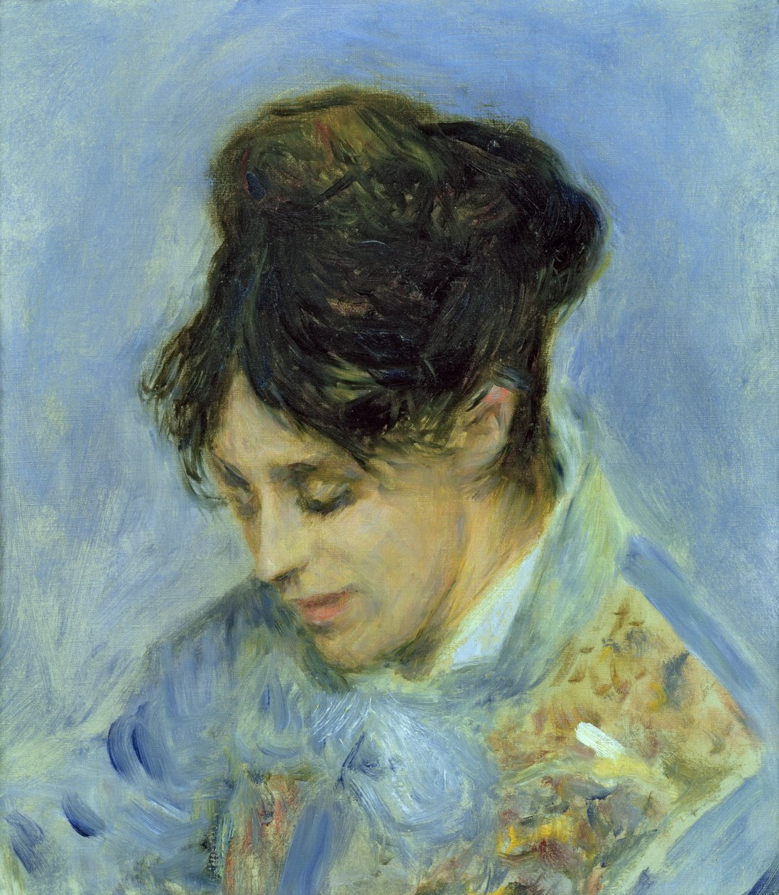 Porträtt av Madame Claude Monet, 1872 av Pierre Auguste Renoir