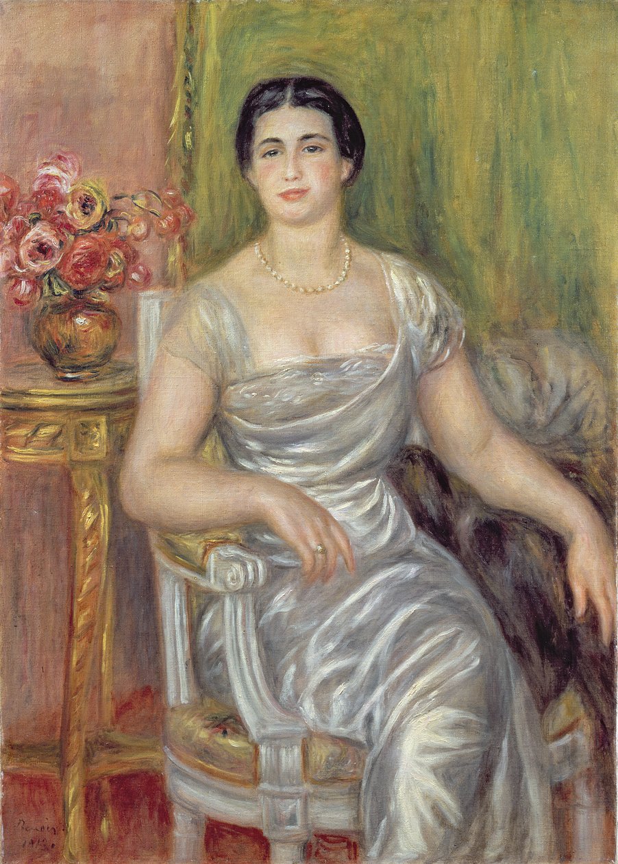 Porträtt av poetinnan Alice Valliere-Merzbach, 1913 av Pierre Auguste Renoir