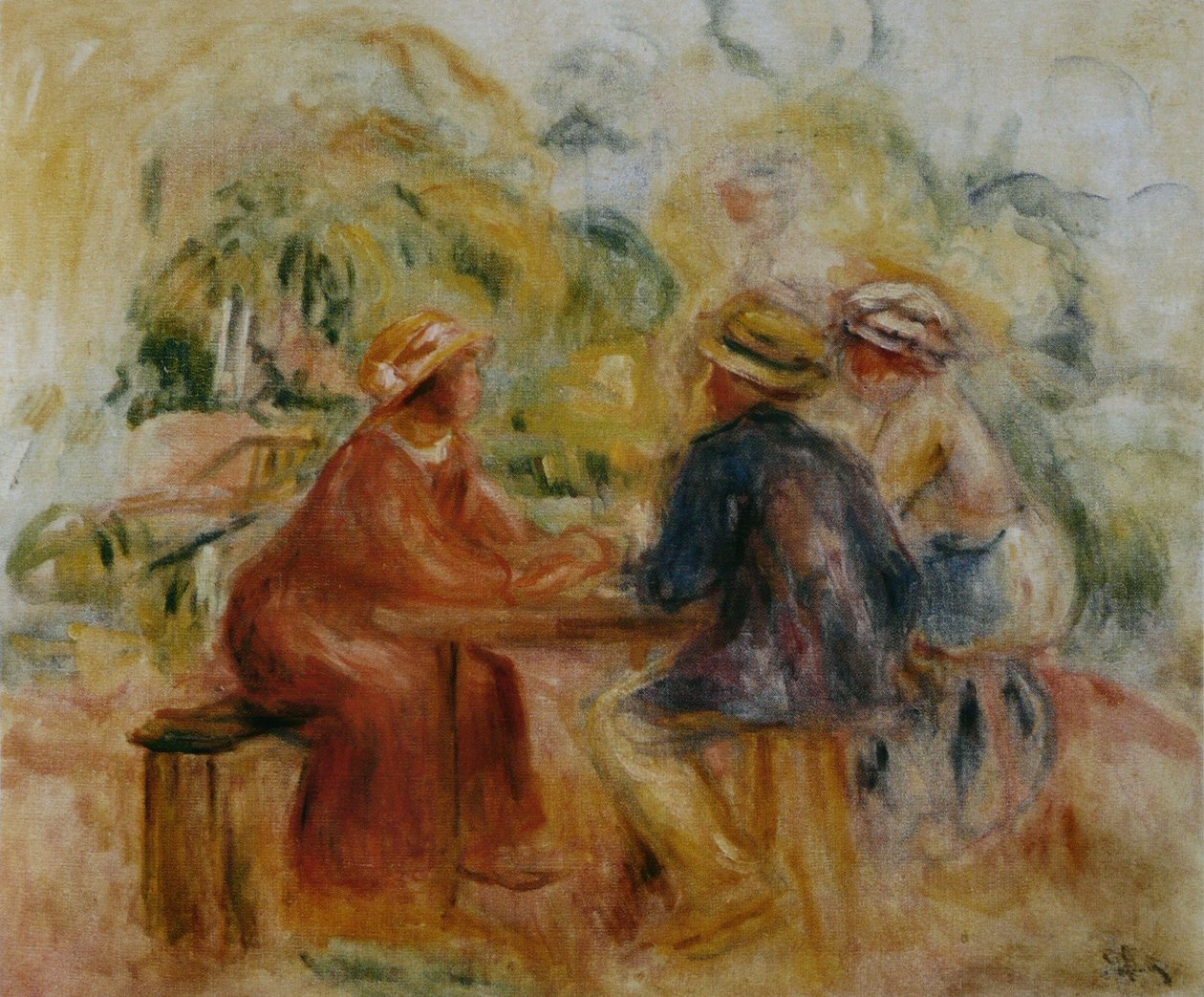 Réunion dans le jardin av Pierre Auguste Renoir