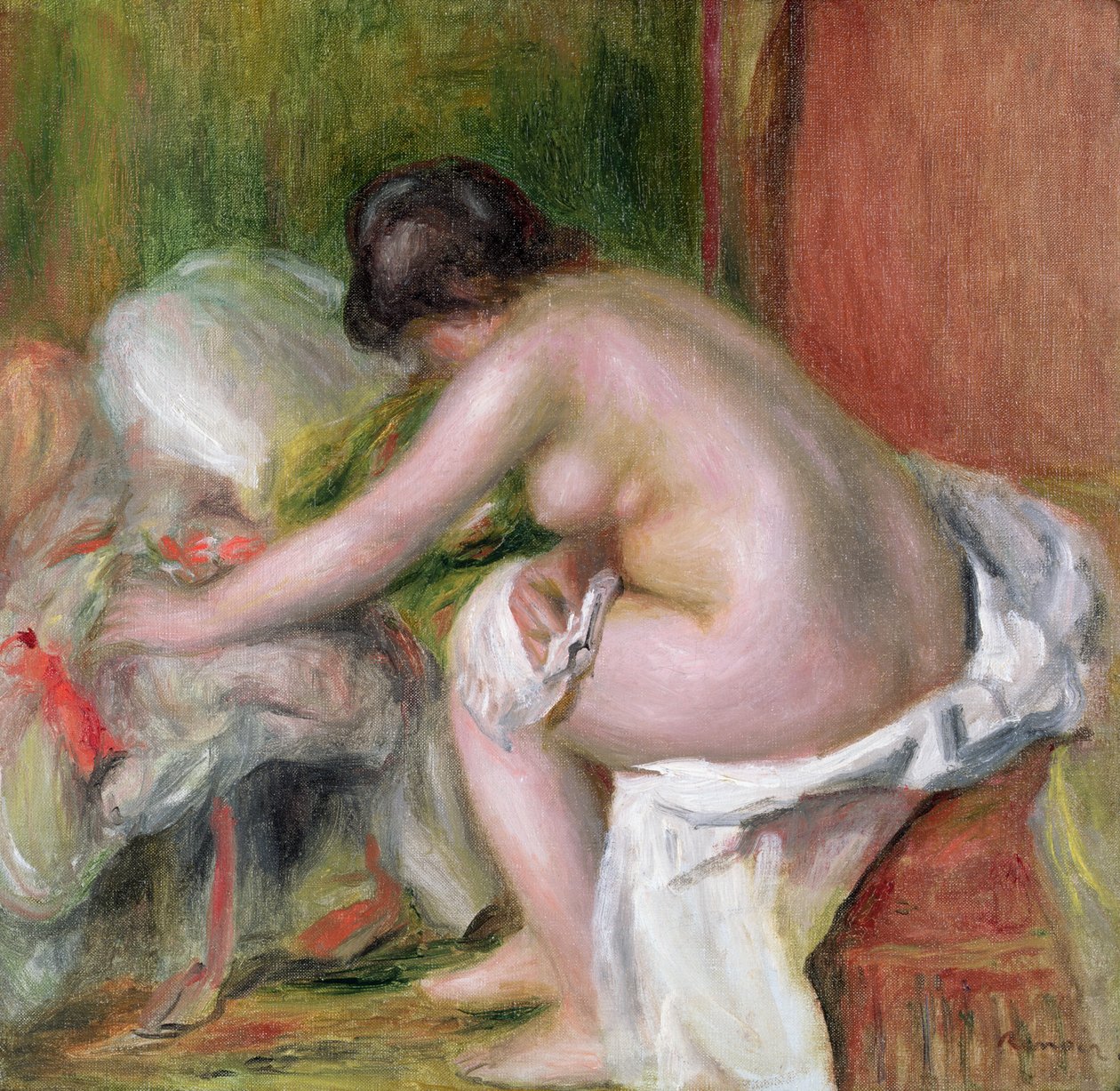 Sittande badare, 1898 av Pierre Auguste Renoir