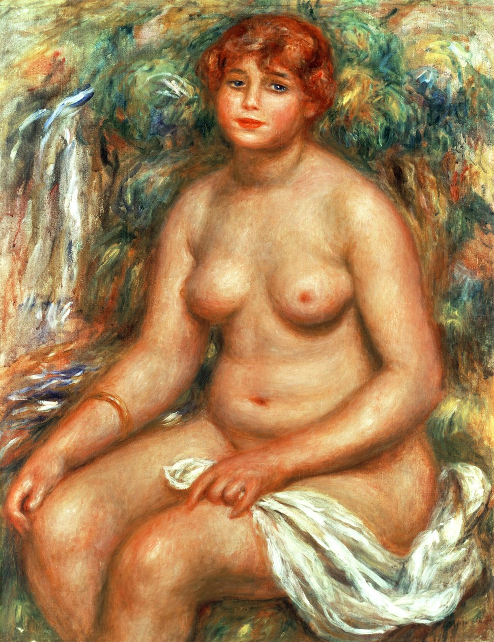 Sittande badare, 1916 av Pierre Auguste Renoir
