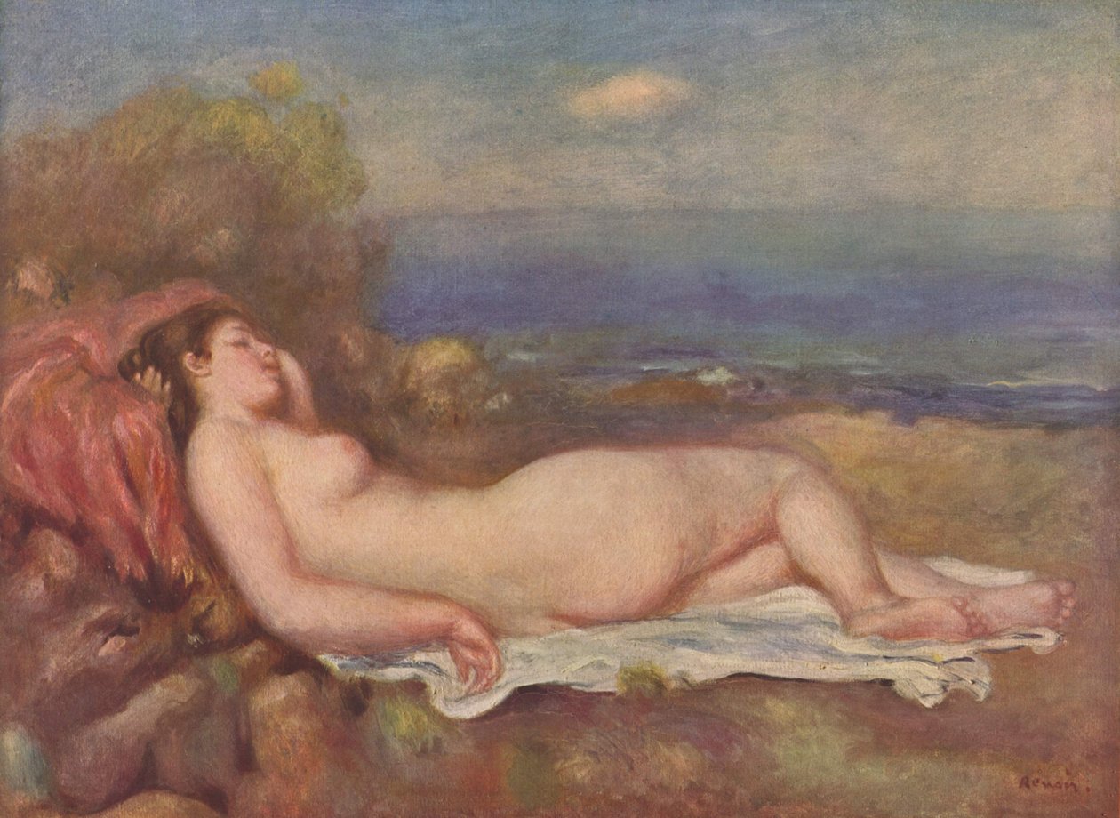 Sova vid havet av Pierre Auguste Renoir