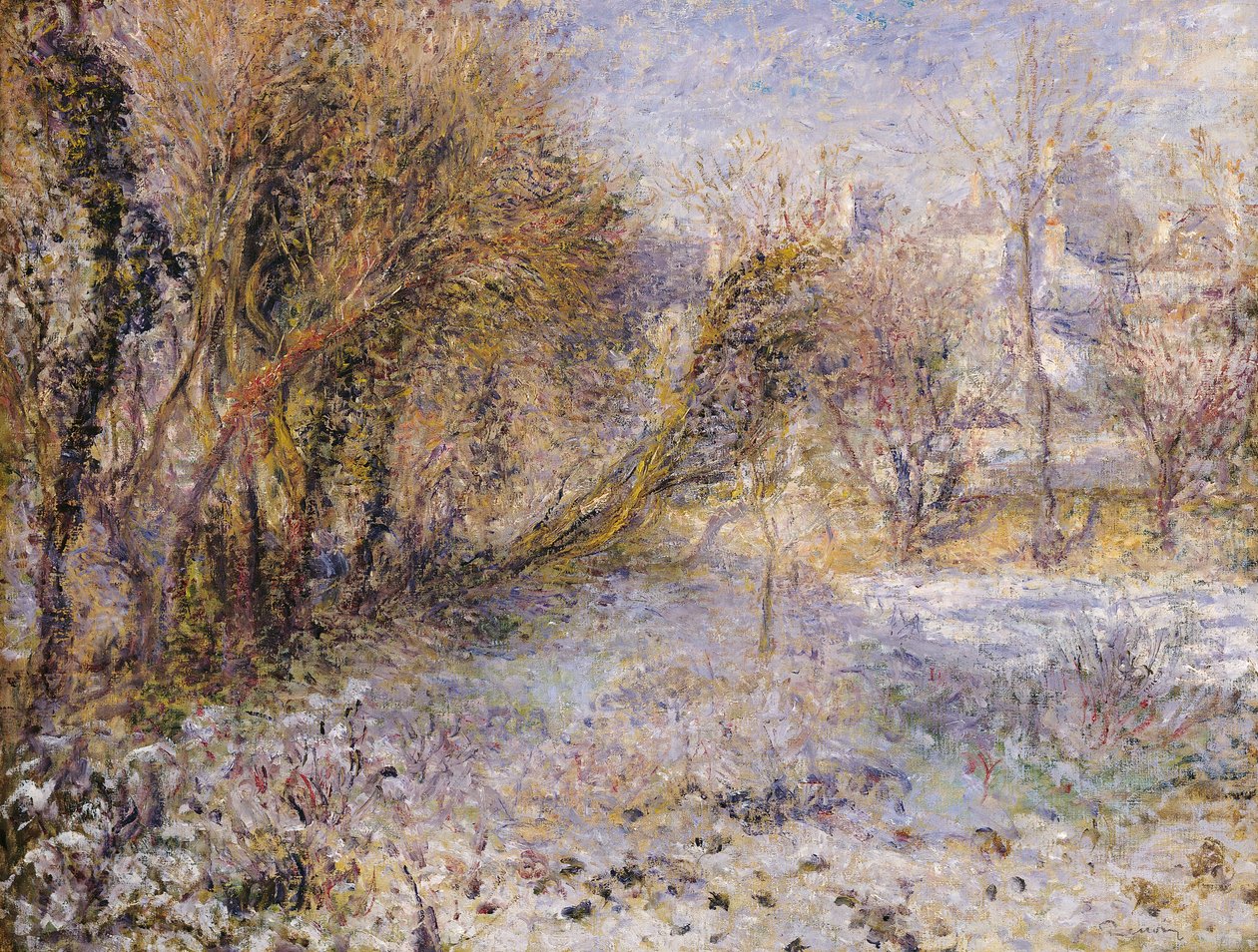 Snöigt landskap av Pierre Auguste Renoir