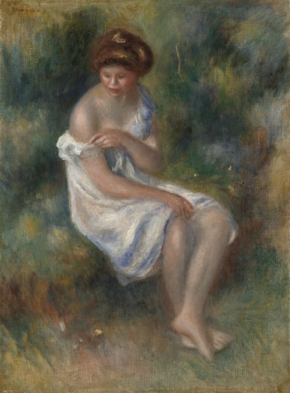 Badaren, ca 1900 av Pierre Auguste Renoir