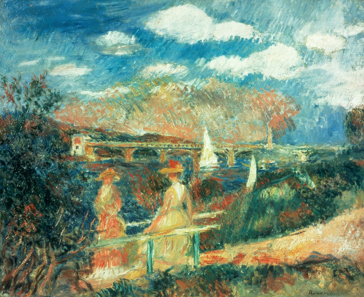 Seines strand vid Argenteuil, 1880 av Pierre Auguste Renoir