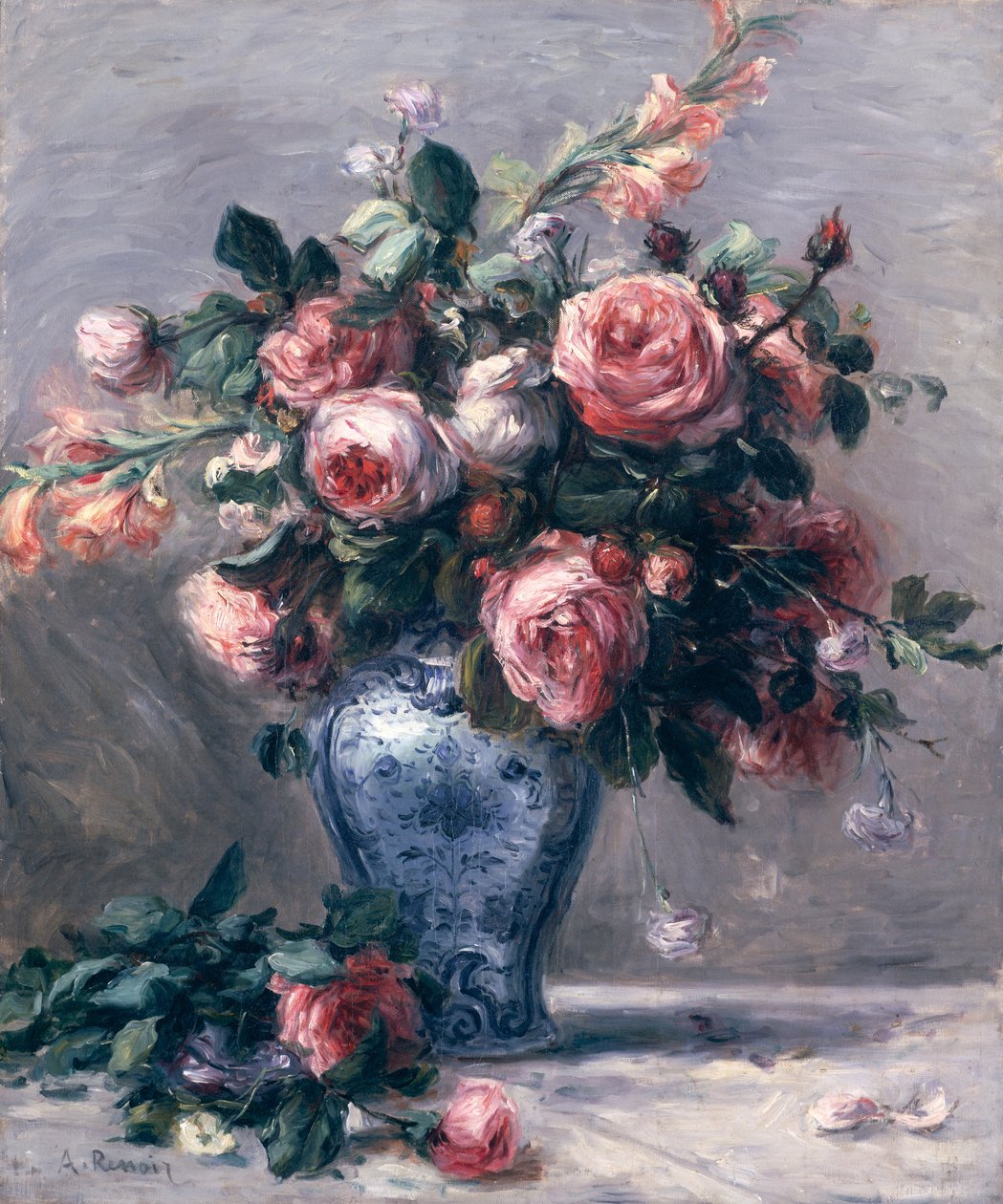 Vas av rosor av Pierre Auguste Renoir