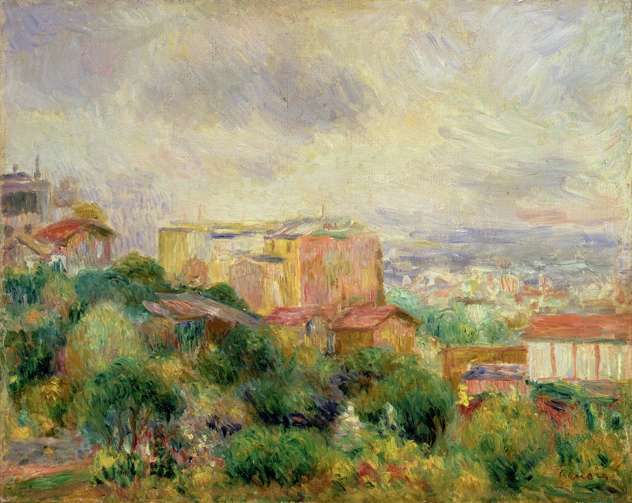 Utsikt från Montmartre, 1892 av Pierre Auguste Renoir