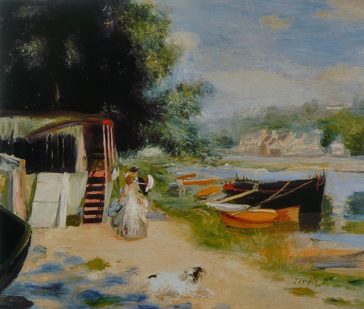 Vue de Bougival av Pierre Auguste Renoir
