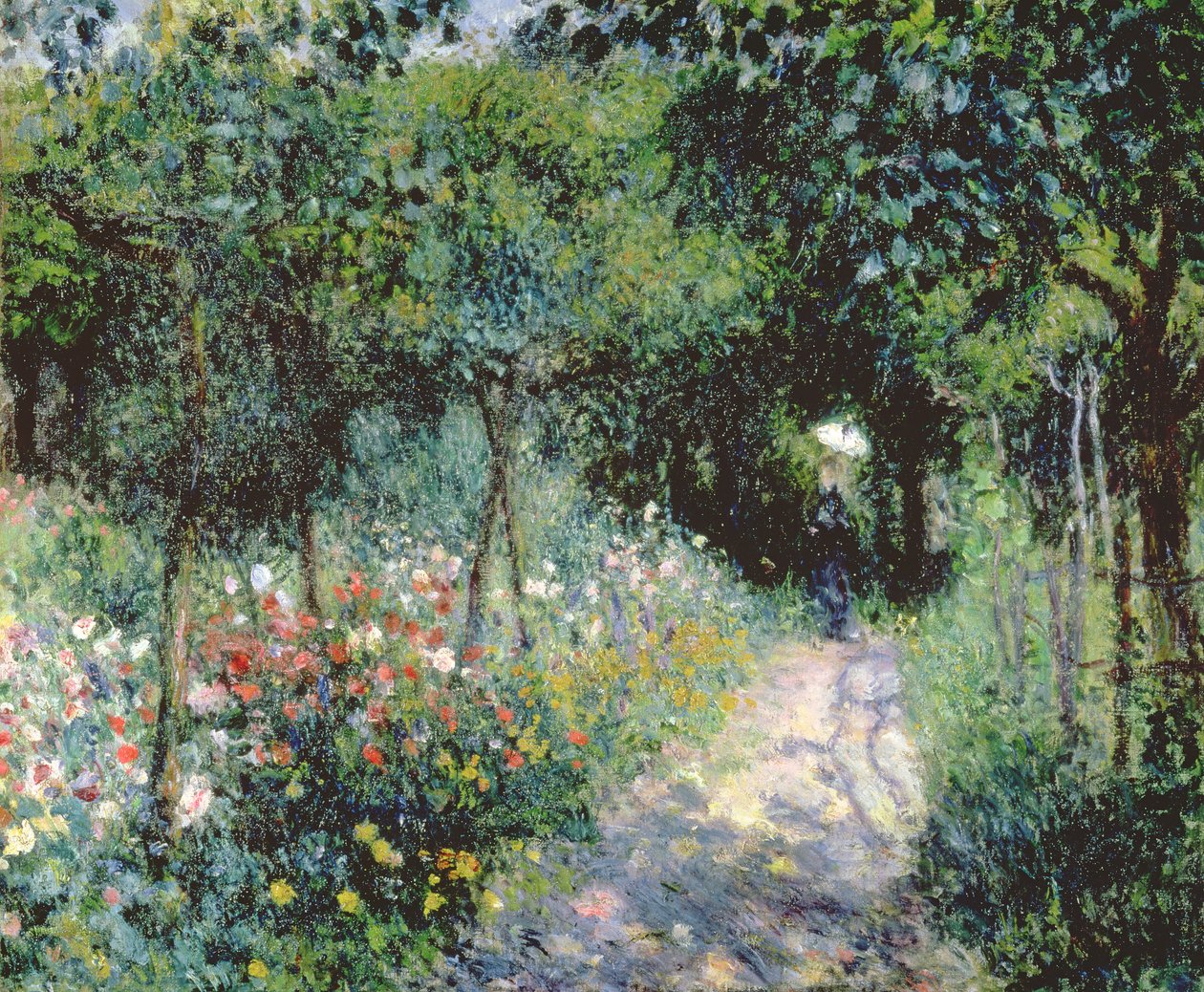 Kvinnor i en trädgård, 1873 av Pierre Auguste Renoir