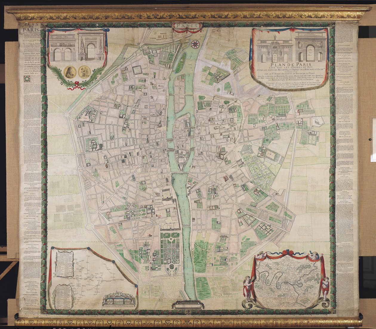 Plan över Paris, 1676 av Pierre Bullet