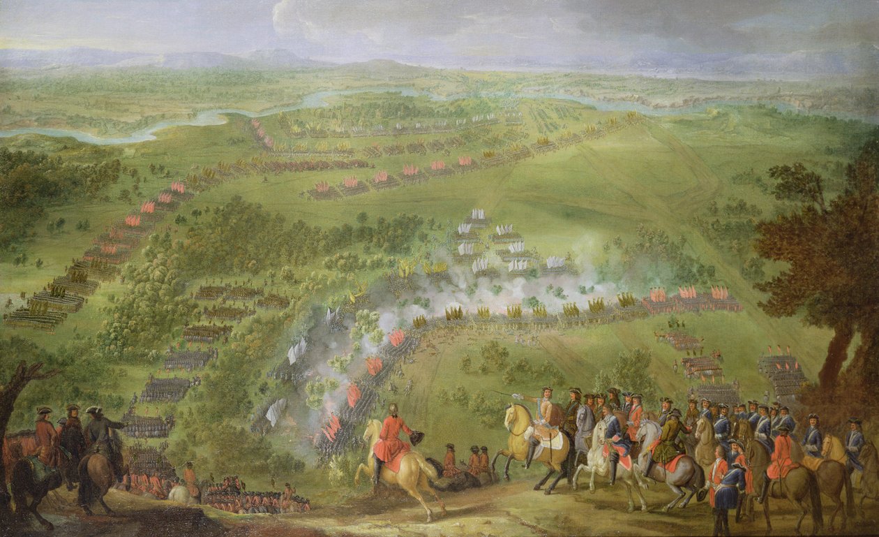 Slaget vid Lesnaya 1708 av Pierre Denis Martin