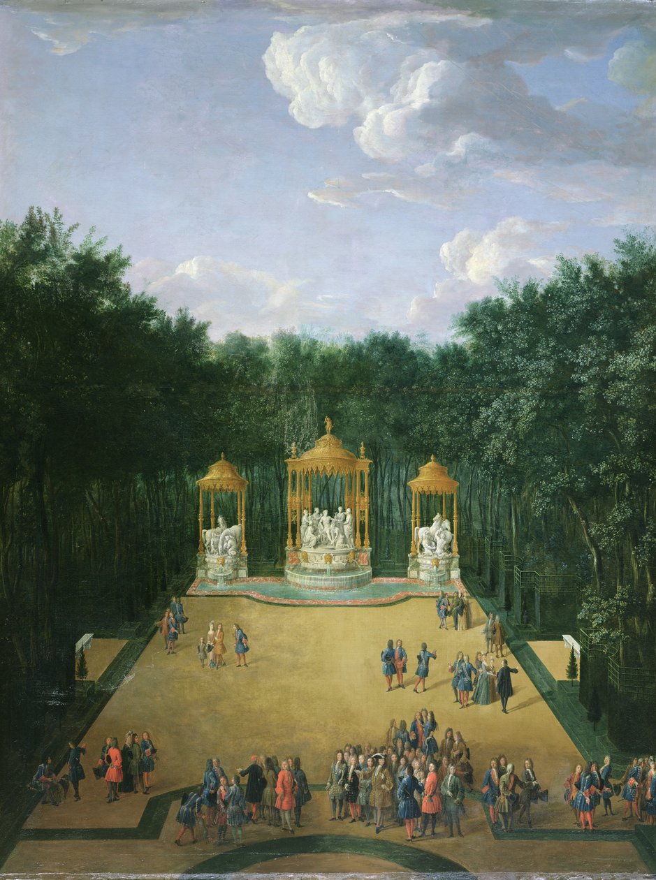 The Groves of the Baths of Apollo i Versailles trädgårdar, 1713 av Pierre Denis Martin