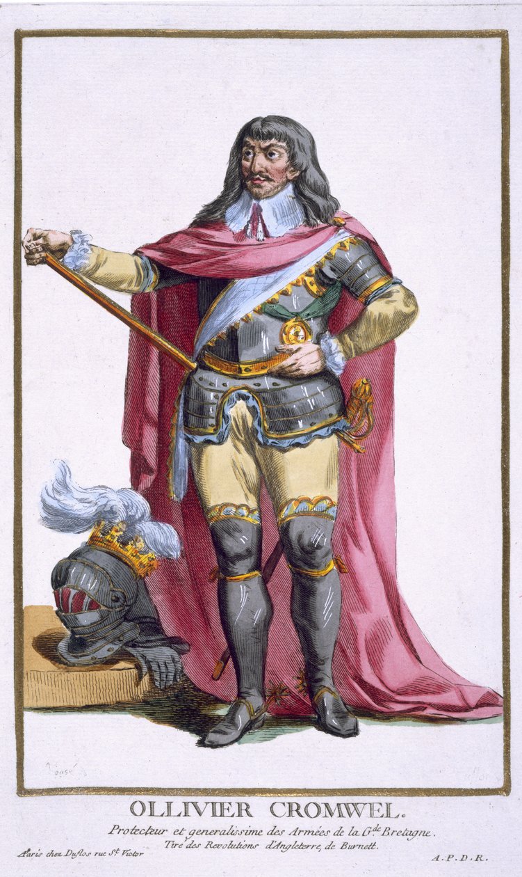 Oliver Cromwell (1599-1658) 1780 av Pierre Duflos
