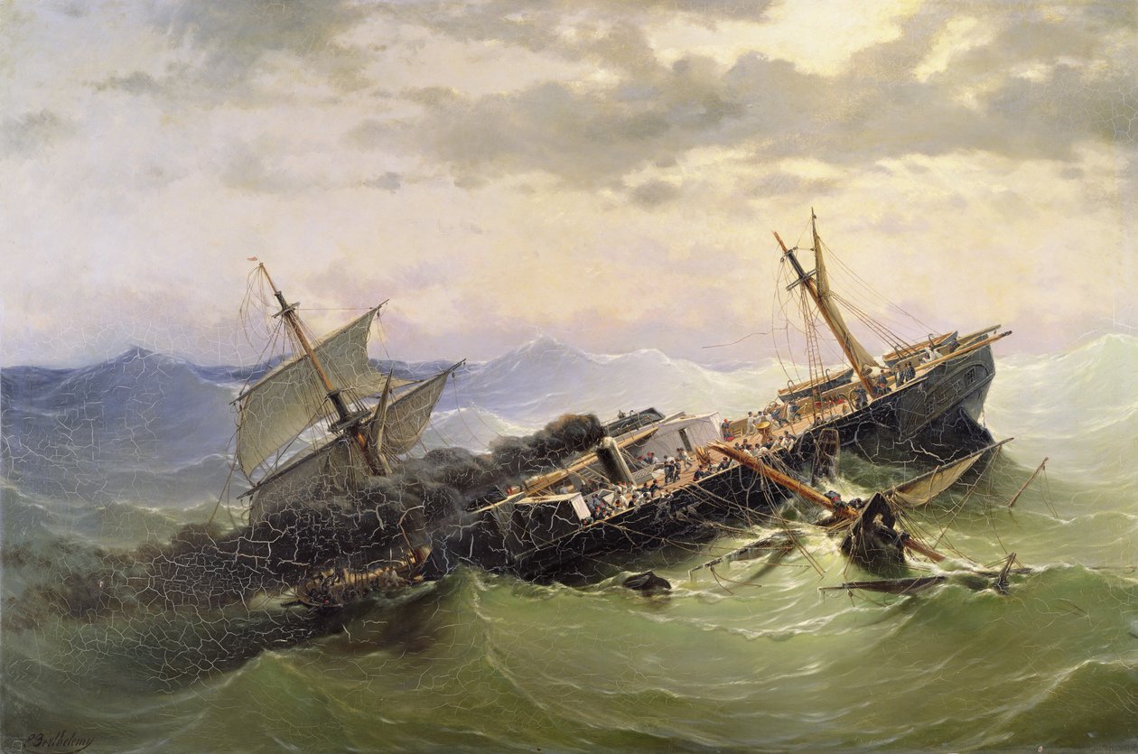 Havslandskap av Pierre Emile Berthelemy