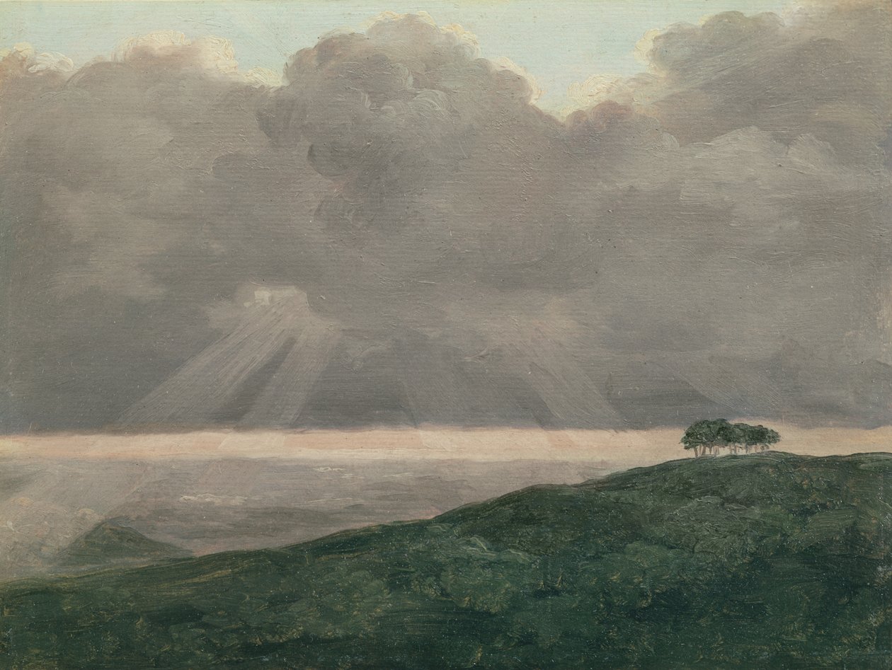 Stormen (olja på kort) av Pierre Henri de Valenciennes