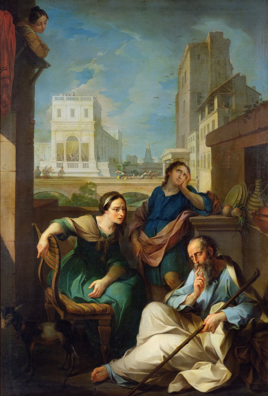 Tobit blir blind, 1733 av Pierre Parrocel