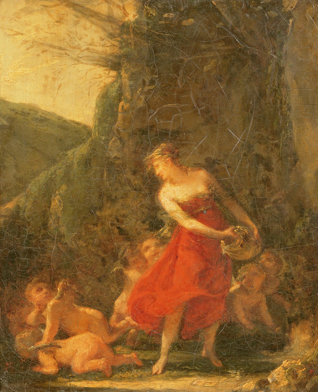 Unge Naiad kildet af Amorerne swed av Pierre Paul Prudhon