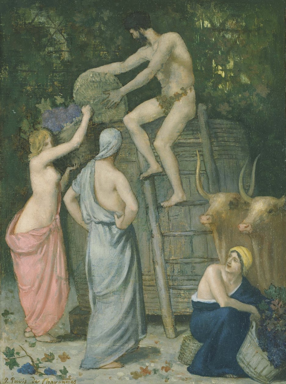 Vinpressen av Pierre Puvis de Chavannes