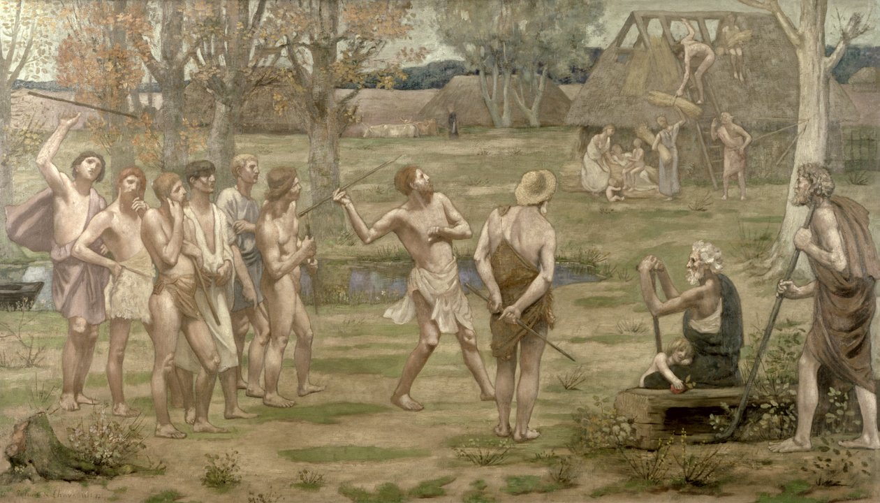 Ludus Pro Patria, 1883 (olja på tyg) av Pierre Puvis de Chavannes