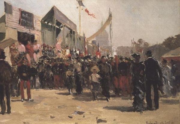 Mässa på Esplanade des Invalides, 1891 av Pierre Vauthier