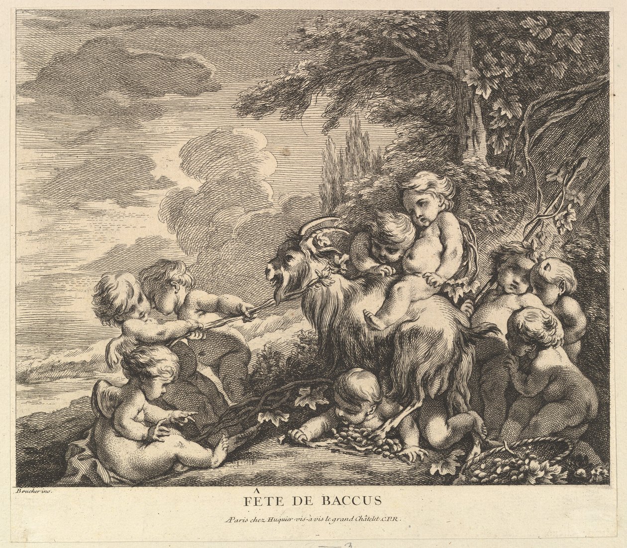 Bacchusfesten, ca. 1738. av Pierre Alexandre Aveline